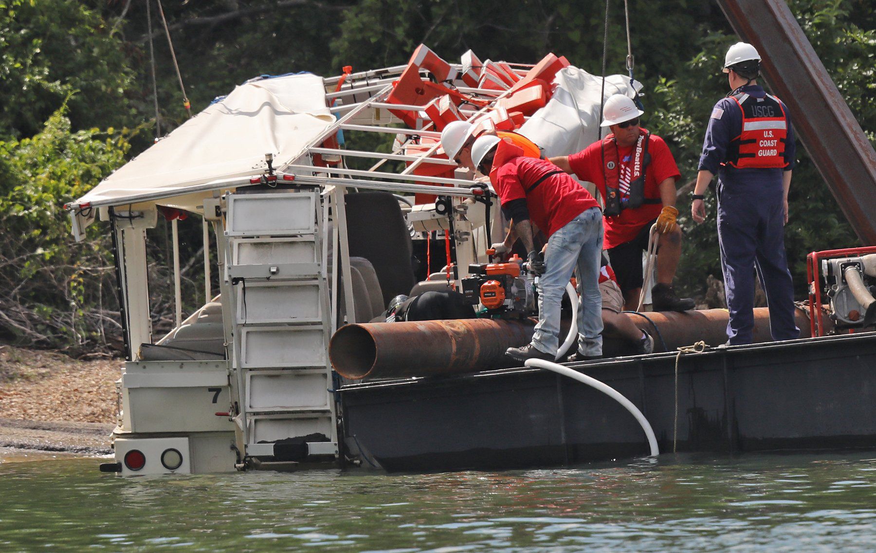Duck Boat recovered from the bottom of Table Rock Lake